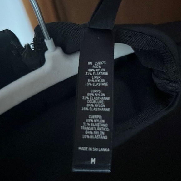 NWT Skims Black Mock Neck Long Sleeve Mid-thigh Bodysuit Size M - Picture 5 of 5